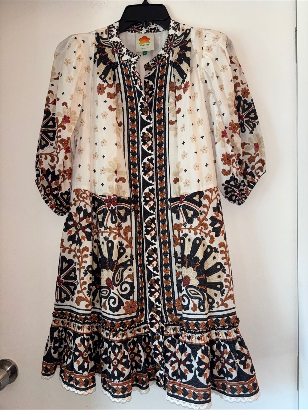 Farm Rio Beaded Mini Dress